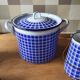 Série de pots à épices BB Frères en tôle émaillée