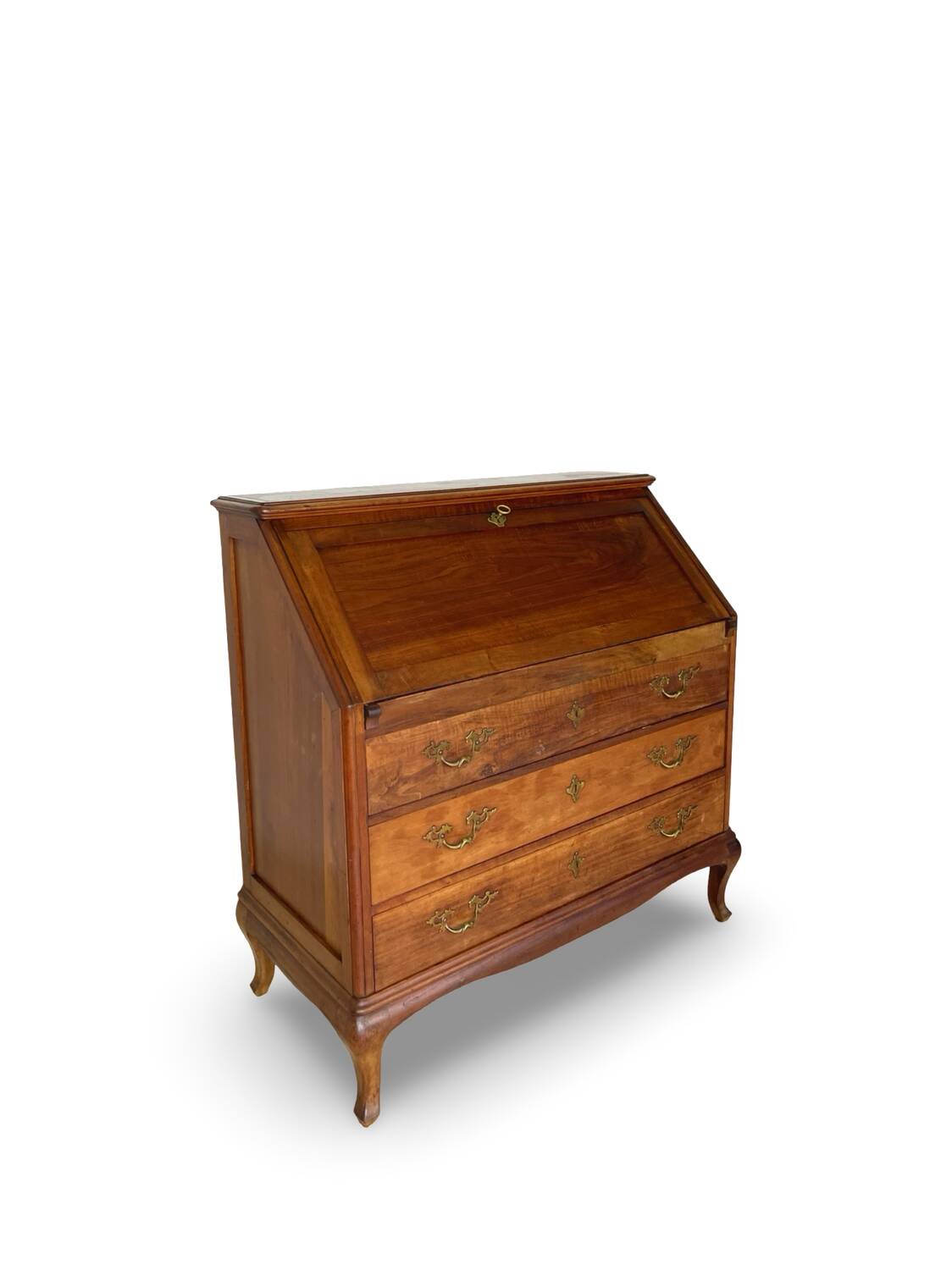 Antique Italian secrétaire in solid walnut, 1920s/1930s.