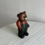 Hand-painted wooden bear