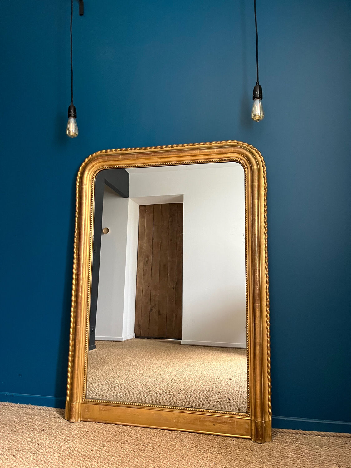 Louis-Philippe mirror gilded with gold leaf antique mirror