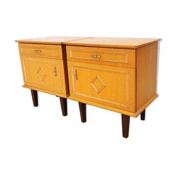 Mid-Century Modern Nightstands: 1970s Krasoprema, Yugoslavia (Set of 2)