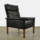 Leather armchair, high model d500 by Hans Olsen for CS Møbler Glostrup Denmark 1960s