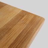 Rustic mid-century French dining table in oak from the 1950s