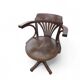 Chaise de bureau pivotante en bois cintré de style sécession viennoise / Art Nouveau