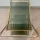 Desserte vintage laiton et verre