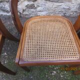 4 caned chairs, Gondola model, from Baumann, 1970s