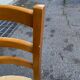 Louis Philippe solid oak and straw chair