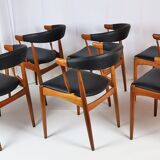 6 Scandinavian teak chairs by Andersen 1960