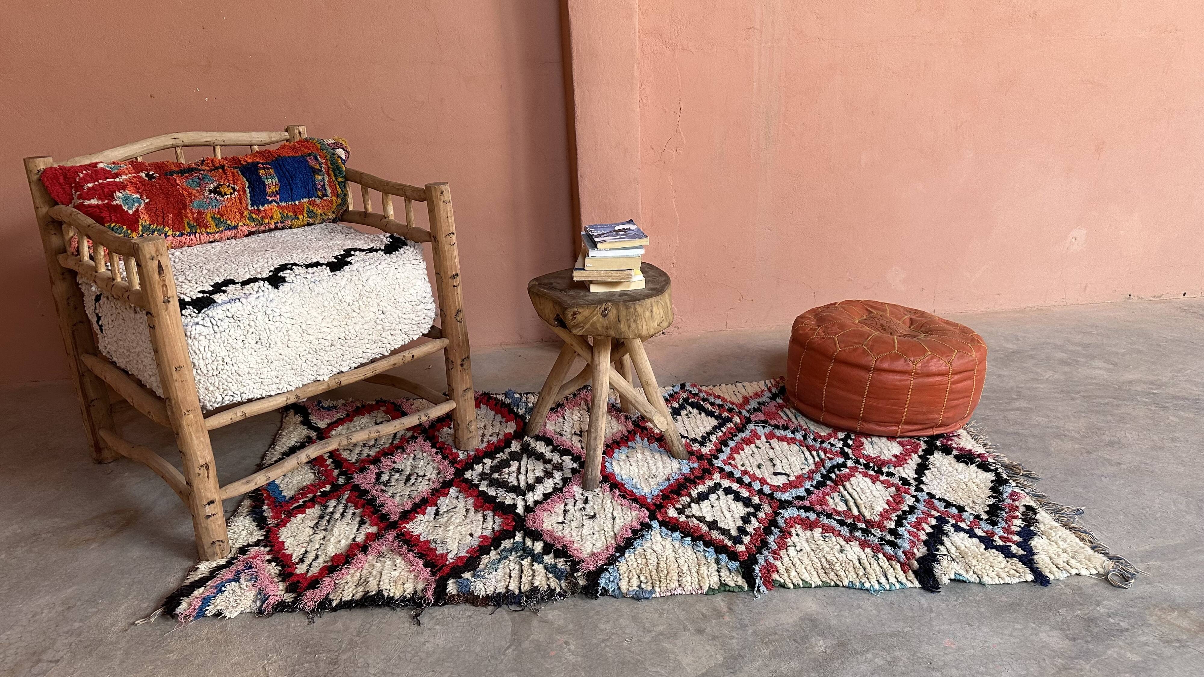 Tapis Marocain coloré Azilal - 188 x 99 cm