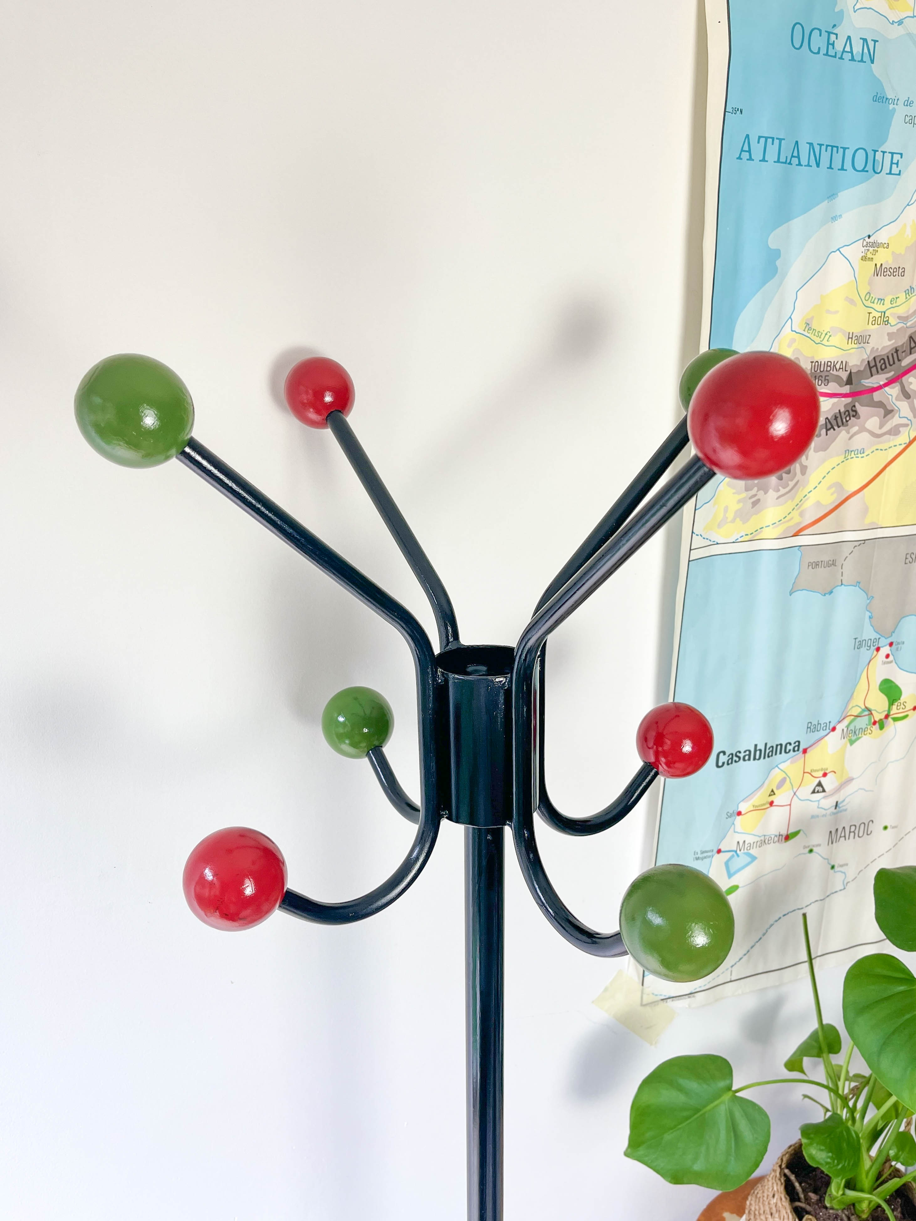 Coat holder ball colors Vintage year 50/70