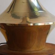 Grande lampe en laiton, années 60, style mid-century