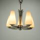 Rare Nickel-Plated Chandelier by Drukov, 1940s