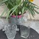 Whiskey carafe and ice bucket in transparent glass vintage 1960/70