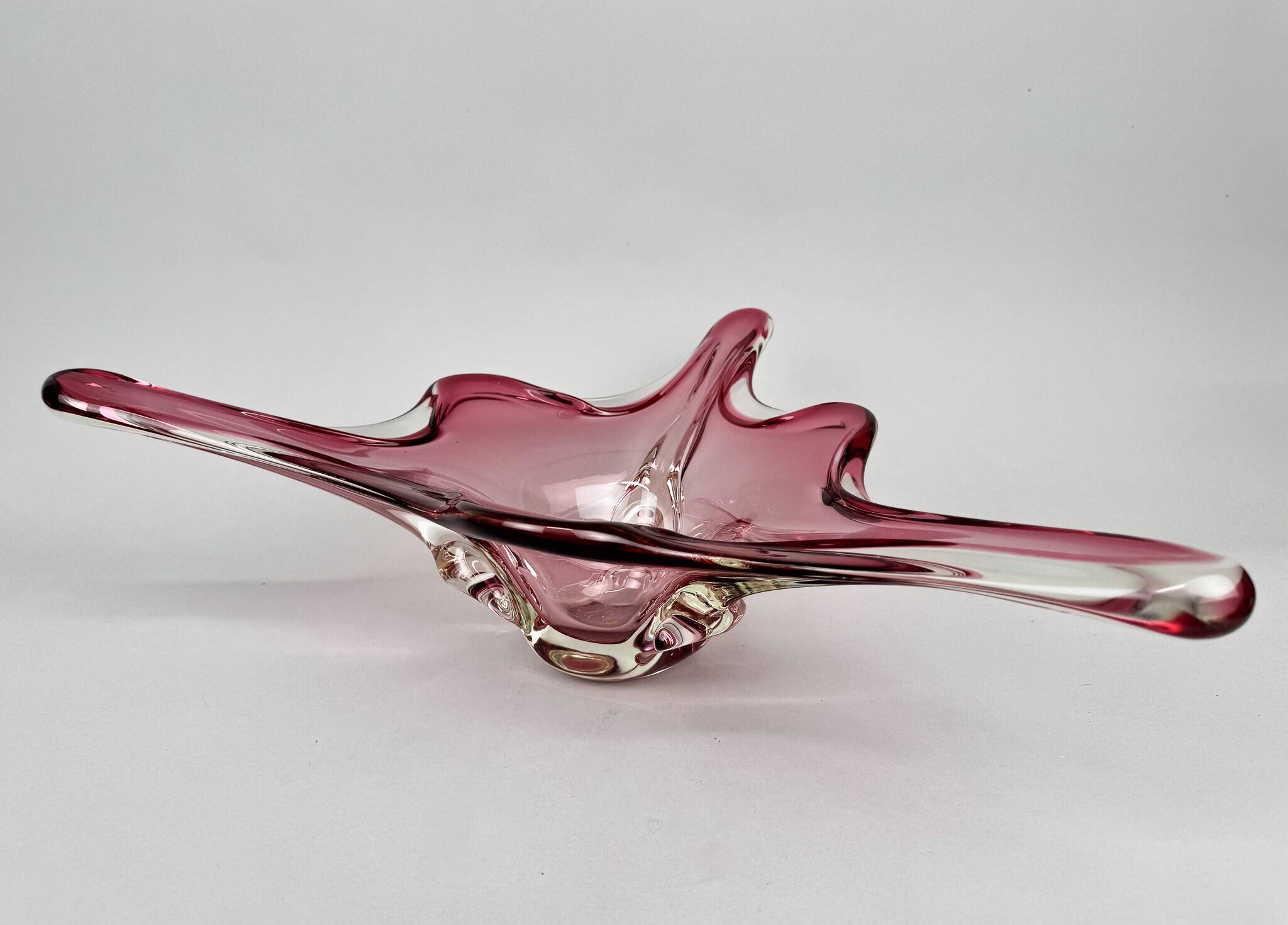 XXL Mid Century Murano Glass Bowl, Italy, Labeled