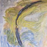 Tableau portrait sur toile d'une Dame slave 61 X 50 cm