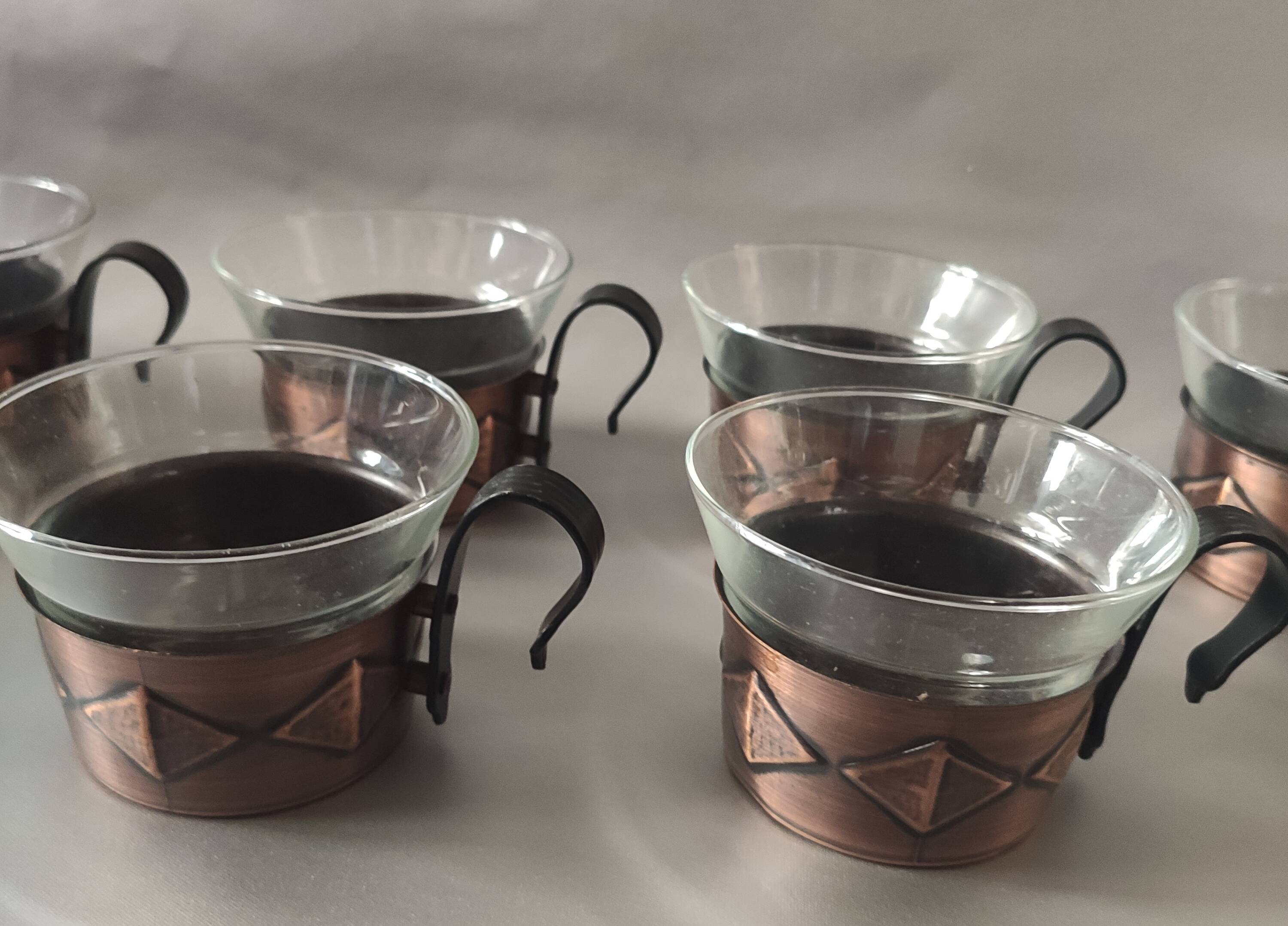 Vintage tea service, Mainz Jenaer Glass