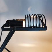 1970s Gorgeous Black Table Lamp "Sintesi" by Ernesto Gismondi for Artemide. Made in Italy