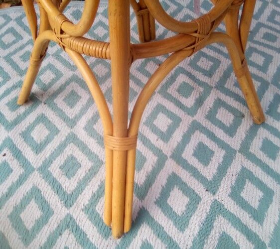 Rattan table 60s