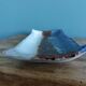 Brutalist ceramic pen holder, signed