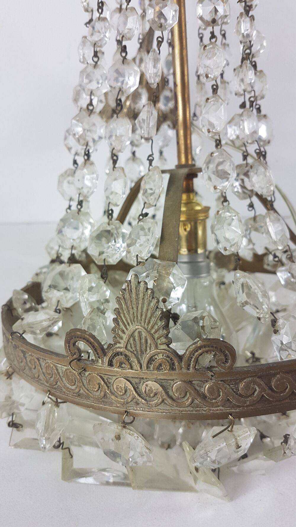 Lustre montgolfière à pampilles
