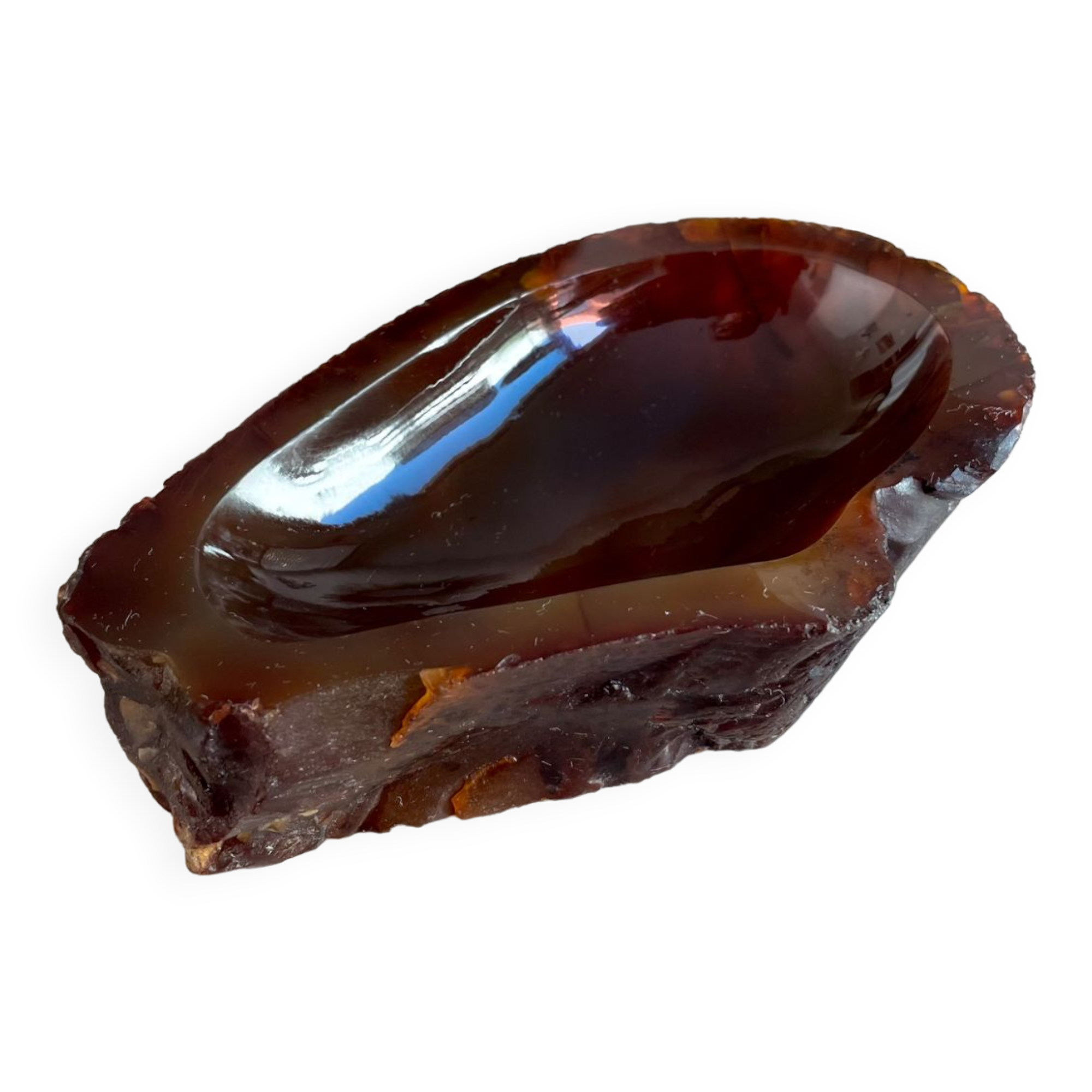 Vintage brutalist onyx ashtray