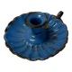 Blue enameled candle holder