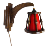 Wall lamp lantern art deco wood