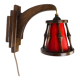 Wall lamp lantern art deco wood