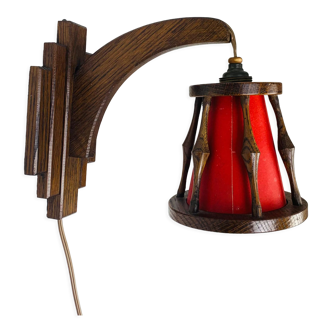 Wall lamp lantern art deco wood