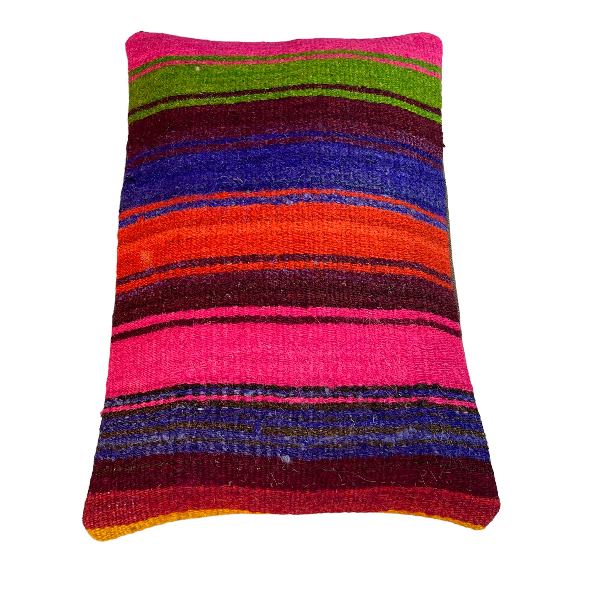 Vintage turkish kilim cushion cover, 30 x 50 cm