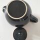 Vintage Biarritz Villeroy & Boch Mettlach teapot, black & salmon