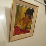 Painting, oil painting signed roka, the gypsy