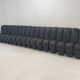 De Sede DS-600 "Non Stop" Snake Shaped Modular Sofa in Full Black Leather