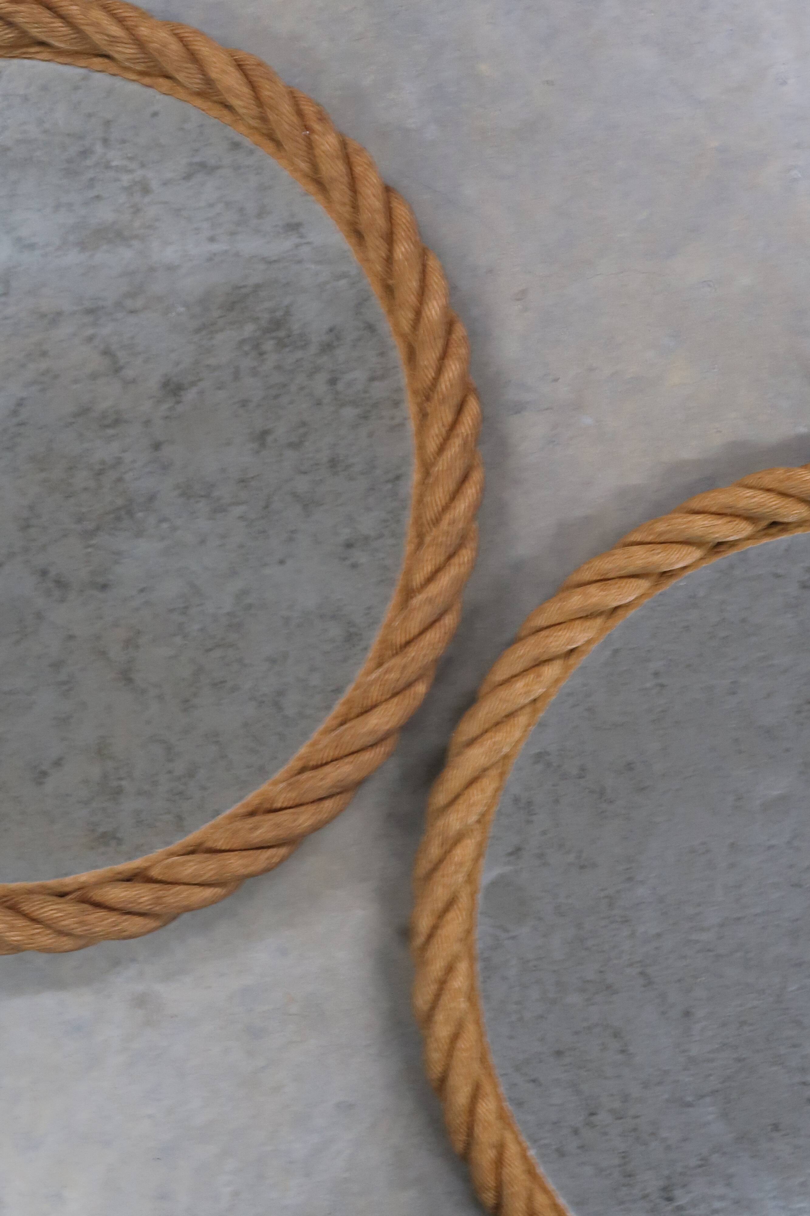 Pair of rope mirrors by Audoux Minet from the 1950s/60s.