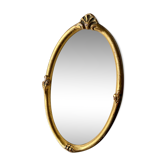 Art nouveau oval frame gilded wood measurements 19 cm x 11.5 cm  convex glass