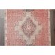 1970s vintage Turkish Oushak handmade wool cotton red area rug 89x344