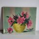 Tableau huile sur toile bouquet de fleurs, XXème