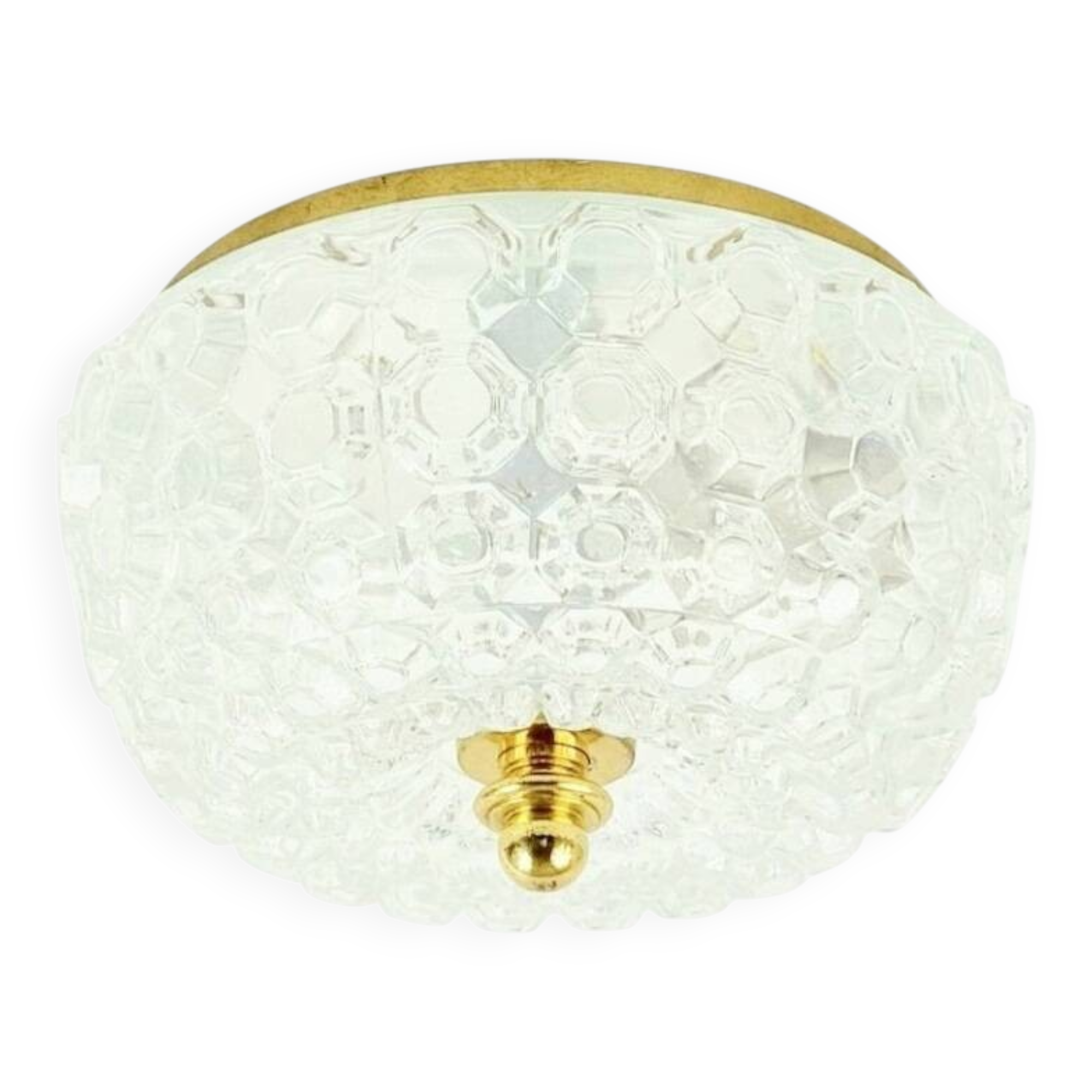 Mid-Century Diamond Glass Ceiling Light or Wall Light by H. Tynell, 1960s