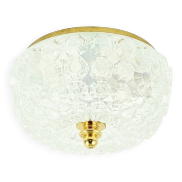 Lustre ou applique en verre diamant de style mid-century par H. Tynell, années 1960.