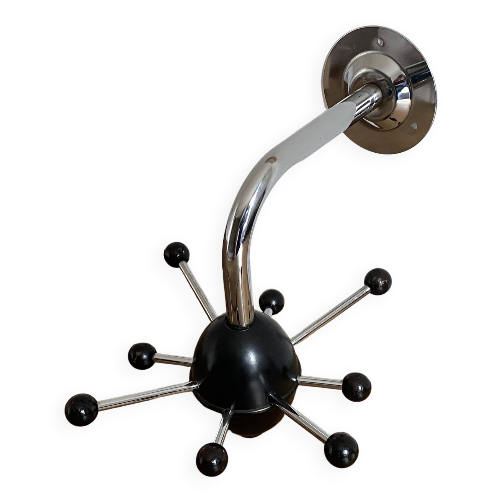 Spoutnik coat rack with 8 hooks. 1970.