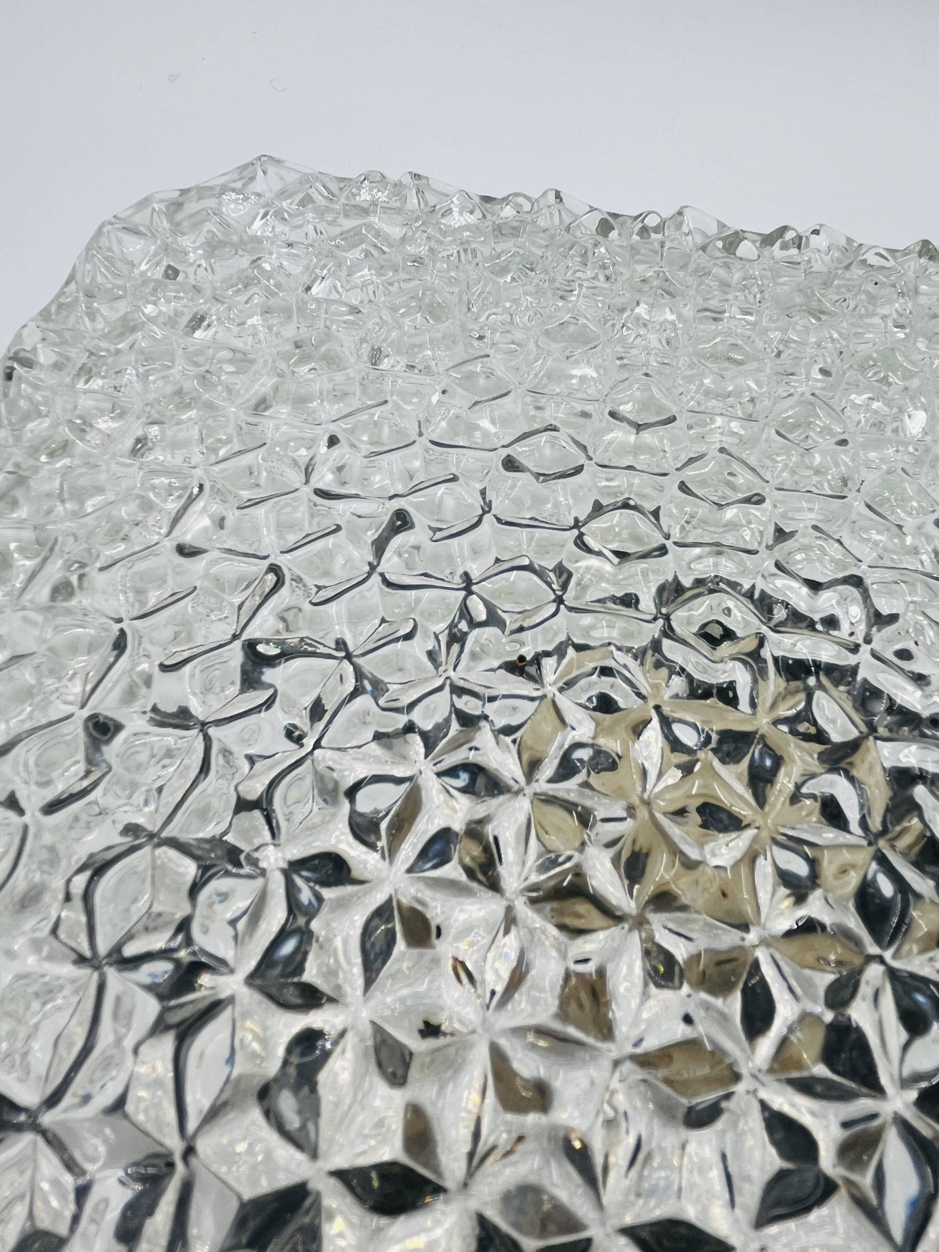 Square Ceiling Light RZB Bamberg Cut Glass Stars