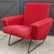 Vintage red designer armchair from the 1950s/1960s