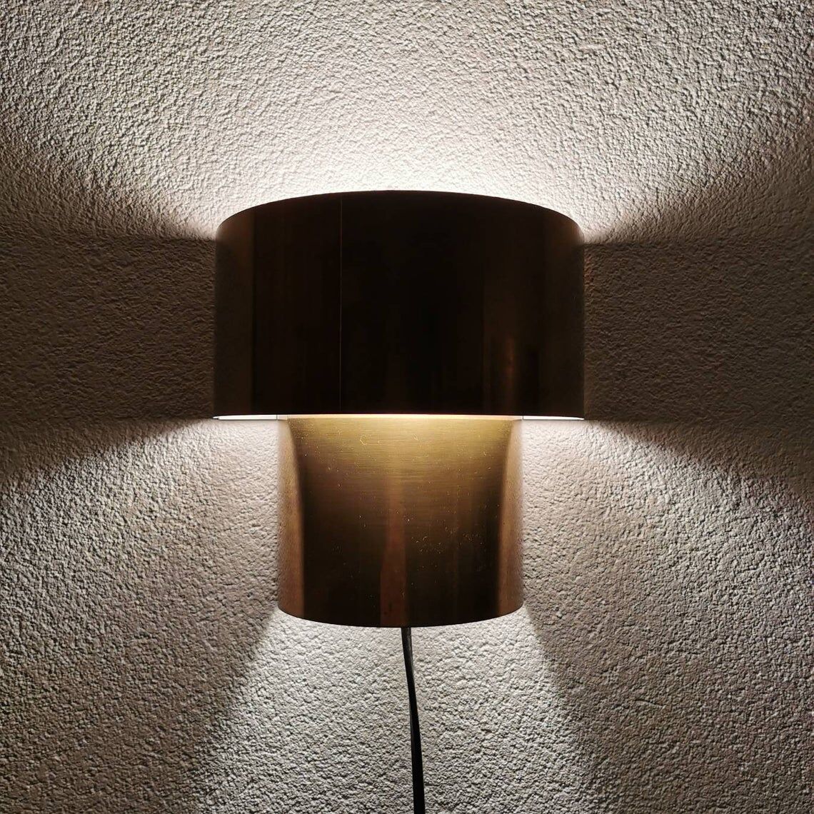 80s metal wall lamp