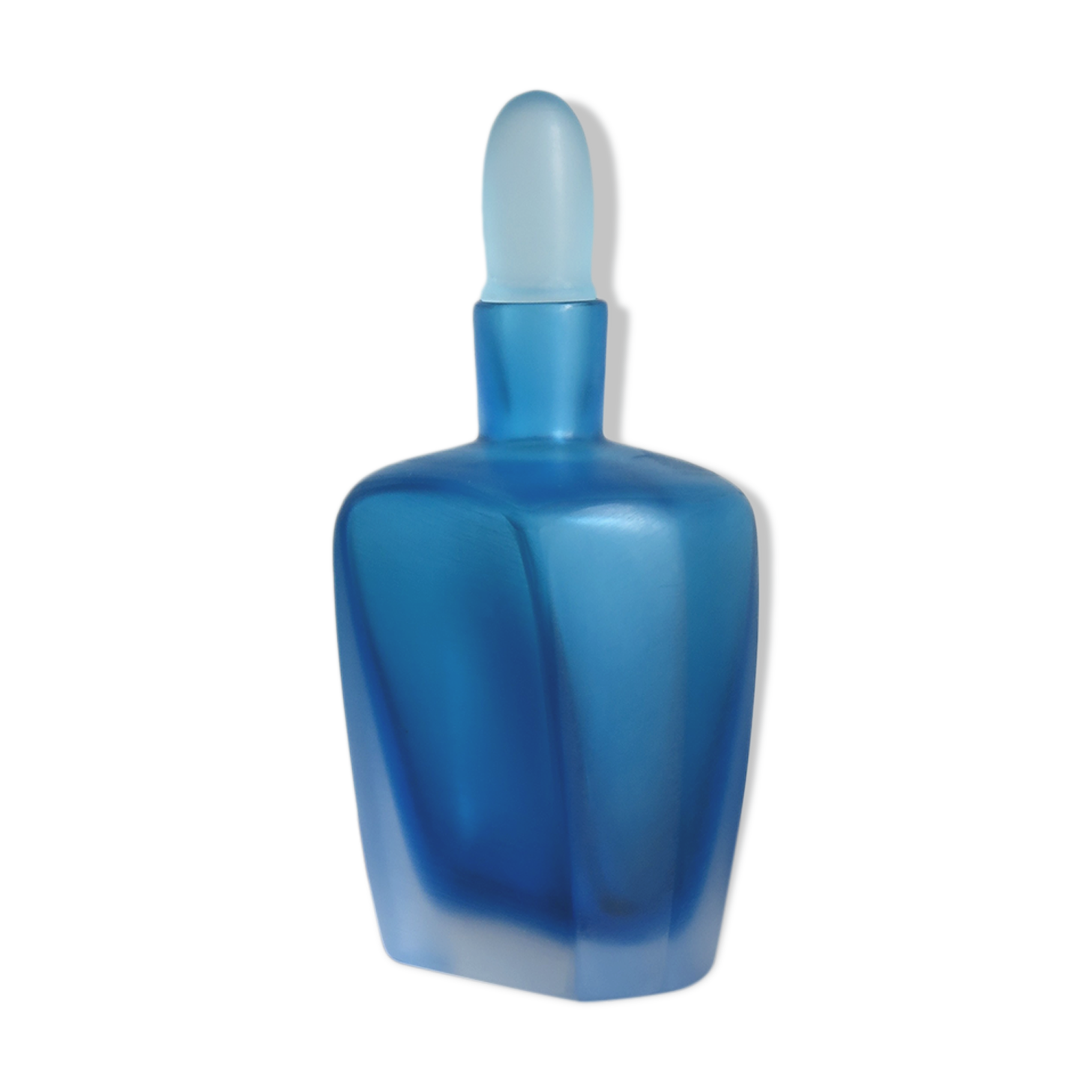 Italian Venini Murano glass bottle “Velati” serie, 1992