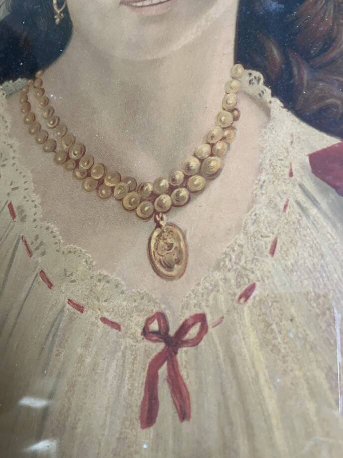 Portrait of a young woman from the past.