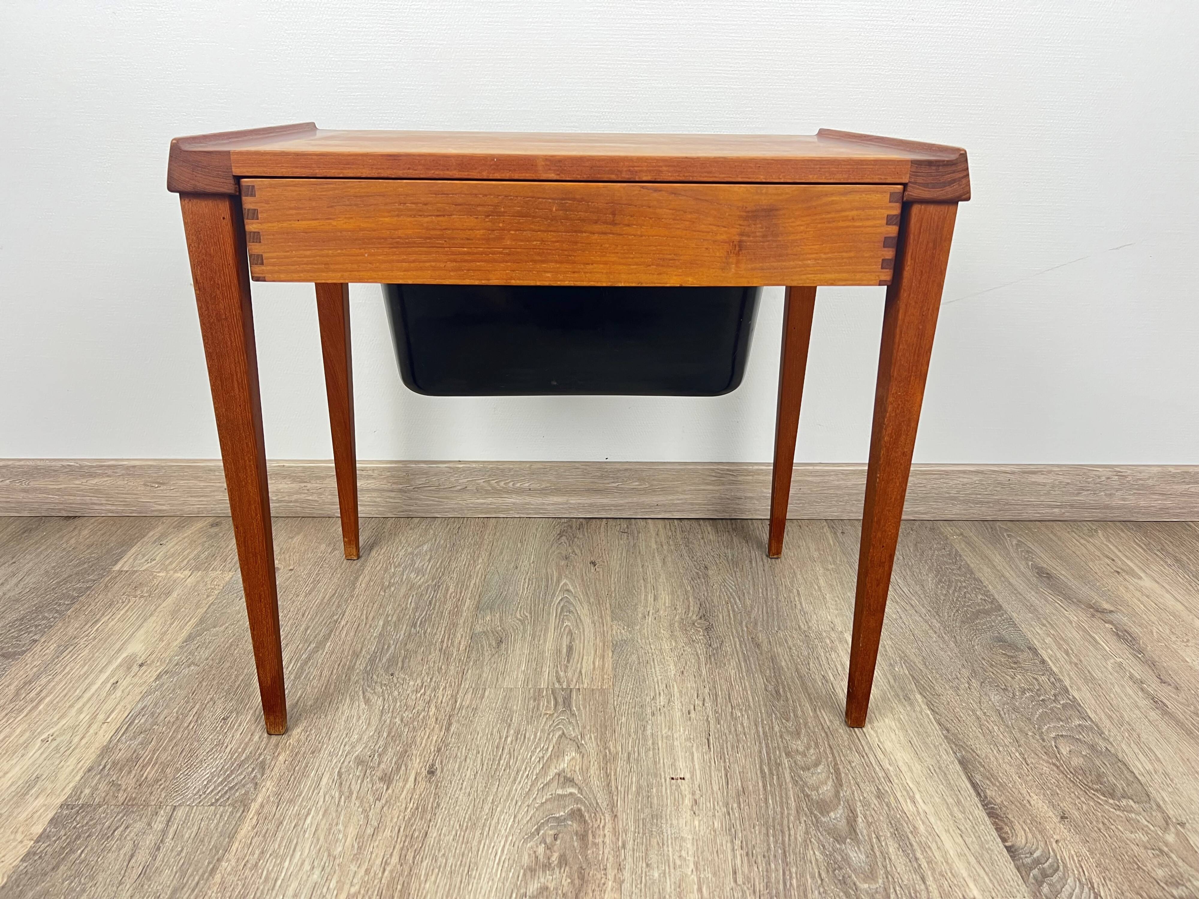 Scandinavian teak sewing table