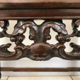 Side table in iron wood and marble from China Circa 1900