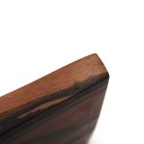 Signed rectangular pocket tray in royal ebony wood, 1970s