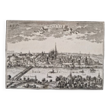 17th century copper engraving "Mainz" By Sébastien de Pontault de Beaulieu (1612-1674)