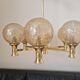 Mid-Century Brass Sputnik Chandelier, Germany, 1970s